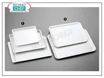 Gebäckschalen Rechteckige weiße Kunststoff-Displayschale - Erhältlich in Packungen mit 10 Stück