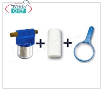 Technochef - WASSERFILTER mit WICKELKASSETTE, 3/4'' Anschlüsse, Mod.NK124