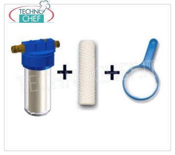 Technochef - WASSERFILTER mit WICKELKASSETTE, 1/2'' Anschlüsse, Mod.NK223
