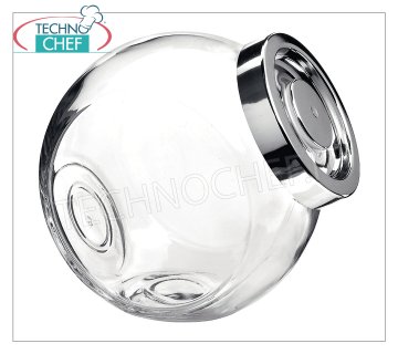 Glass Candy Jar Jar transparent Bonbons mit Metallkappe, Linie Pandora, BORMIOLI ROCCO