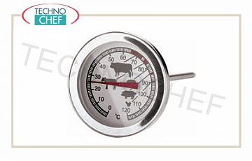 Thermometer Stift Thermometersonde für Braten, Bereich von 0 ° bis + 120 ° C, Division 1 ° C, 5 cm Durchmesser Quadranten