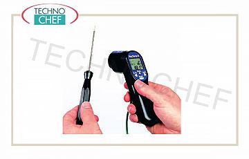 Thermometer Stift Infrarot-Digital-Thermometer mit Prädisposition für estraibileed austauschbare Taststift, Bereich von -60 ° bis + 500 ° C, 0,1 ° C der Division, Abmessungen 4x7 cm
