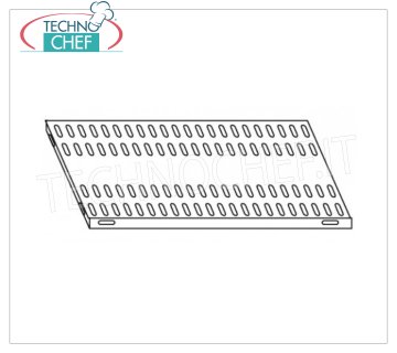 TECHNOCHEF – Schlitzregal aus Edelstahl 304 für Regal, 130 x 40 cm, Mod. 7013040