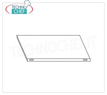 TECHNOCHEF - Ablage aus glattem Edelstahl 304 für Ablage, 110x30 cm, Mod.6911030 Glatte Ablage für Regale aus Edelstahl AISI 304 für Haken- oder Bolzenmontage, glänzende Oberfläche, abgerundete Kanten, Dicke 8/10, Tragfähigkeit 100 kg, Abmessungen 110 x 30 cm