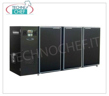 Zurück Zähler Kühlschrank für Bars Mehrzweck-Kühlrückzähler, 3 Sacktüren skinplate ventilierten, Temp. + 2 ° bis + 8 °, V 230/1, 3,96 kW, dim. 1740x540x850h mm.