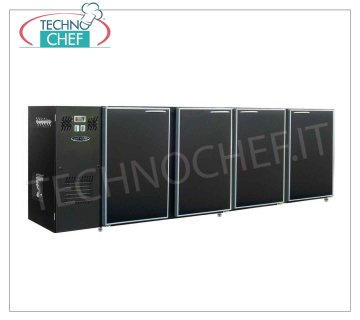 Zurück Zähler Kühlschrank für Bars Mehrzweck-Kühlrückzähler, 4 Blindtüren skinplate, belüftet, Temp. + 2 ° bis + 8 °, V 230/1, 4,23 kW, dim. 2740x540x850h mm.