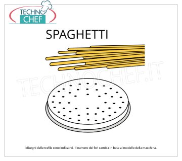 Fimar - SPAGHETTI TRAFILA in BRASS-BRONZE-LEGIERUNG Messing-Bronze-Spaghetti-Matrize Ø 2 mm, für Modell MPF8N