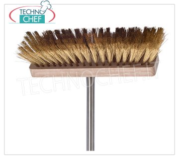 TECHNOCHEF – Rechteckige Holzbürste mit Edelstahlgriff, Mod.2764/22B