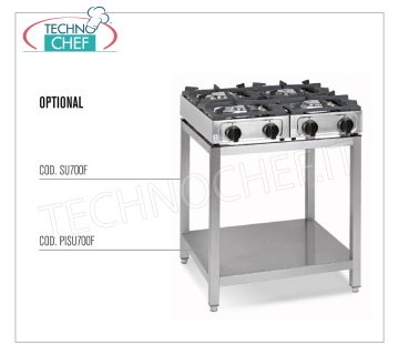 Technochef - Halterung aus Edelstahl, Mod.SU700F Halterung aus Edelstahl zur Positionierung von 2 Brennern der Serie BIG7002F