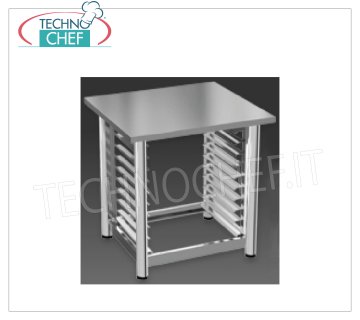 Halterung für NERONE MID-Öfen, mit 10 Führungspaaren für GN 1/1 und 600x400mm Roste und Bleche, Abm. 840x770x850mm