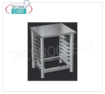 Grundträger mit 8 Führungspaaren für GN 1/1 Roste und Tabletts (mm 530x325), Abm.mm 610x680x850h