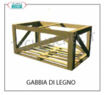 Holzkäfig Holzkäfig, Abmessungen mm 1600x1000x1100h, für Mod. SALINA 80 1520 mm lang, Nettopreis für Plattform + Außenkorb