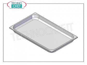 1/1 GN Edelstahlschale 1/1 Gastro-Norm Backblech aus Edelstahl AISI 304, Abmessung.530x325x40h