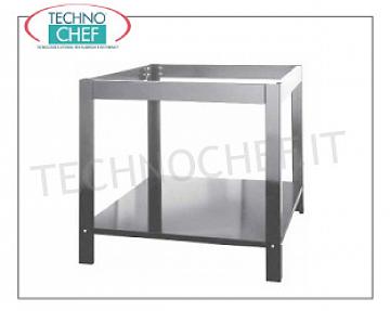 Träger mit unterem Regal für 1-Kammer-Pizzaofen, 4 Pizzen, Mod. TTOVENRG4, Abm. mm. 979 x 1109 x 960 h