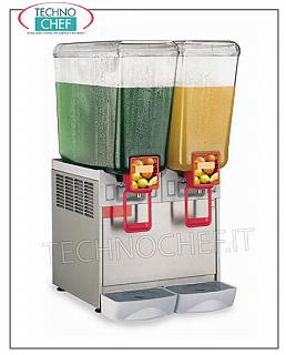 Kühlgetränkeautomaten Kühlgetränkeautomat mit 2 Tanks à 5 lt., V.230 / 1, Abmessungen mm 250x400x550h