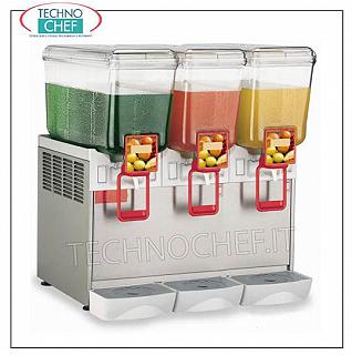Kühlgetränkeautomaten Kühlgetränkeautomat mit 3 Tanks à 5 lt., V.230 / 1, Abmessungen mm 370x400x550h