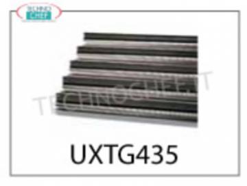 TABLETT aus perforiertem, teflonbeschichtetem Aluminium, FÜNFKANALIG