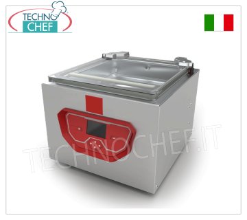 Professionelle Glockenvakuummaschine, Kammer 260 x 300 x 120 mm, Schweißbalken 250 mm, Vakuumpumpe 8 mc/h