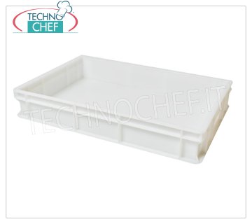 Laib-Teig-Pizzaschachtel 60x40x10h cm, weiße Farbe Pizzateig-Laib-Halter-Box, stapelbar in Polyethylen in Lebensmittelqualität, weiße Farbe, Abmessung 600 x 400 x 100 h
