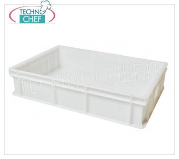 Box Brote-Pizzateig 60x40x13h cm, weiße Farbe Pizzateig-Laib-Halter-Box, stapelbar in Polyethylen in Lebensmittelqualität, weiße Farbe, Abmessung 600 x 400 x 130 h